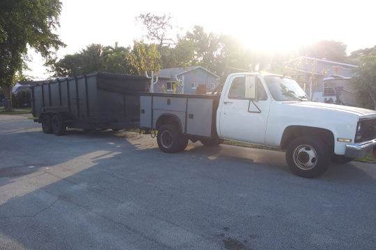 Dump trailer effective for junk removal services in Hollywood FL